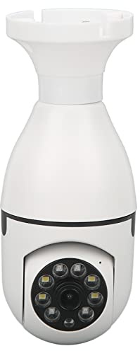 Caméras de sécurité à Ampoule, Caméras de Surveillance Panoramiques à 360 Degrés WiFi sans Fil pour la Maison, L'intérieur et L'extérieur avec Douille E27, Audio