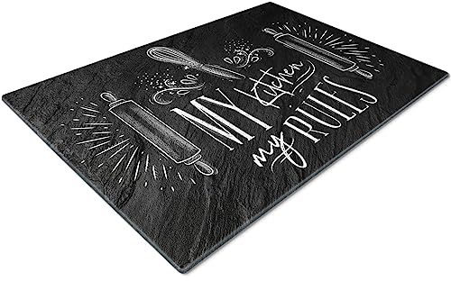 Chopping Board | Glass Chopping Boards for Kitchens | Glass Worktop Savers for Kitchen | Cutting Boards for Kitchen | Chopping Board Non Slip | Small Chopping Board | My Kitchen My Rules