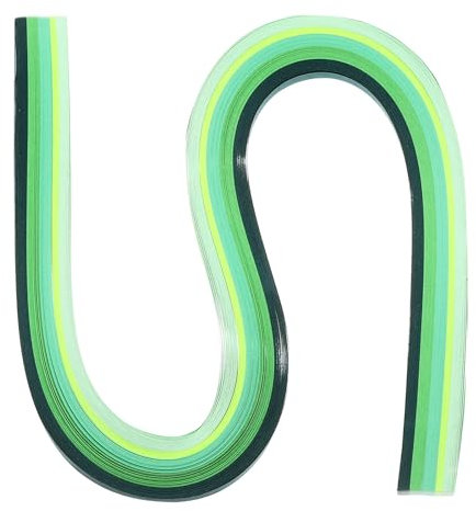 PATIKIL 540 x 5 mm Quilling Papierstreifen Papier Quilling, 120 Stück Origami Fröbelstern Papierstreifen Streifen Set für Kunst, DIY, Handarbeit, Weihnachten, Farbverlauf Grün