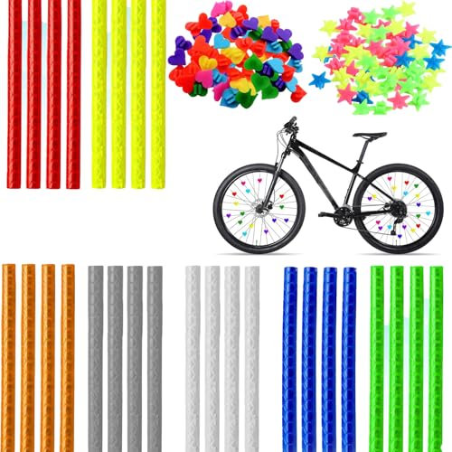 ARROMI 168 Stück Speichenreflektoren Fahrrad Kinder, Bunten Fahrradspeichen-Dekorationen, Fahrrad Zubehör Reflektierende Speichenperlen, für Mädchen und Jungen Fahrrad Speichen Dekoration