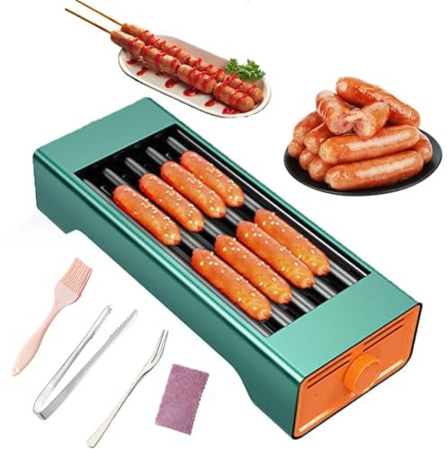 Macchina per Hot Dog, Macchina per Hot Dog, Macchina per Hot Dog, 150 W, Viene Fornita con 4 Accessori, Manopola di Controllo della Temperatura, Intervallo di Controllo della Temperatura 0-180 Gradi