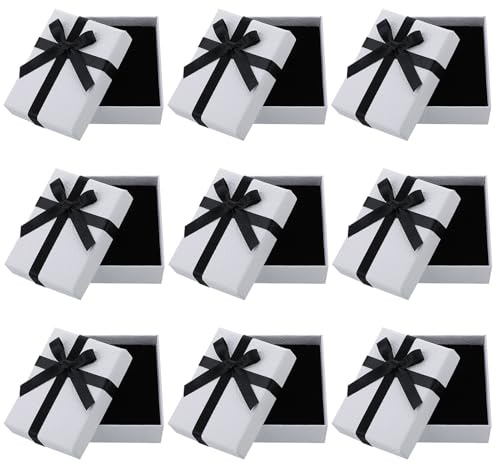 Candcamp 9 Pcs Jewellery Gift Boxes With Bow-Knot, Small Gift Box With Lids