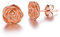 Esberry ✦Gifts for Christmas✦ 18K Gold Plating 925 Sterling Silver Rose Stud Earrings Hypoallergenic Flower Earrings Jewelry for Women and Girls (Rose Gold)