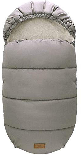 Chancelière Universelle pour Poussettes Lits Bébé, Chanceliere Bebe Poussette Hiver Chaud Imperméable, en Polaire, Amovible, Antidérapant (Gris)