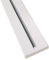 Vorhangschiene Aluminium - Weiß 1 Lauf 90cm - Flache Gardinenschiene (7mm) - inkl. Vorhanggleiter
