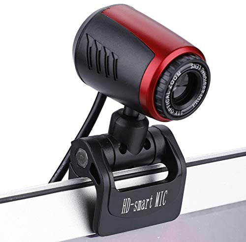 Voluxe Caméra Web Usb2.0, Caméra Web HD Webcam Caméra Vidéo 360 Degrés pour Ordinateur Pc Ordinateur Portable pour Skype/MSN Caméra D'ordinateur avec Microphone pour Appeler des Conférences De Jeu
