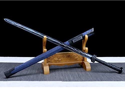 LQSMX sword Chinesisches Schwert/scharf/Zweihändiges Schwert, Einhandschwert 42.5in Schwerter echte Waffen Handgeschmiedeter 1060 Stahl