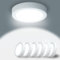 Yexati 6 Stück Deckenlampe LED Deckenleuchte Flach Rund 15W 6500K 1620LM IP44 Wasserfest Modern Badezimmer Lampe, Badlampe Decke Küchenlampe Weiß für Küche Bad Schlafzimmer Flur Balkon Keller Ø17cm