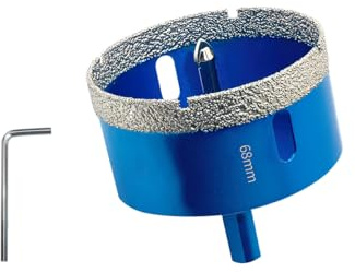 Teronbeta Scie Cloche Diamantée 68mm avec Foret Guidage de Centrage, Professionnelle Foret Diamanté Brasé pour Carrelage, Porcelaine, Verre, Marbre et Céramique
