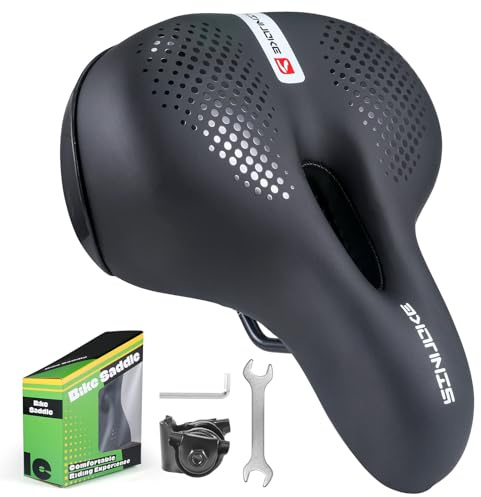 Fahrradsitz, Memory-Schaumstoff mit hoher Rückfederung und hoher Atmungsaktivität, Ergonomische Formgestaltung, Unisex, komfortable tägliche Fahrt, Außendienst, Reisen