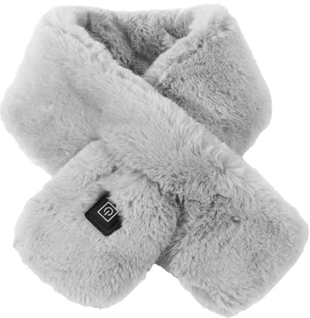 Écharpe chauffante – Cache-cou doux, coussin chauffant USB à trois niveaux | Tour de cou électrique réglable avec contrôle thermique, écharpe chauffante sans fil pour le confort par temps froid, les