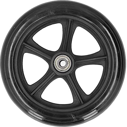 MUNEFE Wheelchair Wheel Replacement, Replacement Front Wheels, PU Walker Caster Accessory for Wheelchair, Walker (16cm Black)