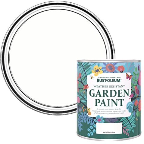 Rust-Oleum Chalky Finish Garden Furniture Paint Chalk White 750ml