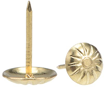 sourcing map 100Stk.Polsternagel 16mm Kopfdurchmesser Antik Reißzwecken Gold
