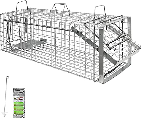 Petigi Tierfalle Lebendfalle Marderfalle Katzenfalle Fuchsfalle Biberfalle Tierfalle Kastenfalle Drahtfalle Waschbärfalle 102 x 34 x 34 Heavy