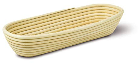 Neustanlo | Gärkörbchen oval 42 cm | für 1,0-1,5 kg Teig | für perfekt geformtes, handgemachtes Brot | naturbelassener Gärkorb zum Brotbacken, Baguette Korb