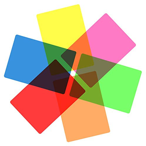 YKING Lot de 6 superpositions de couleur A4 pour aider / soutenir / aider à la lecture – Excellent outil de lecture pour la dyslexie, le syndrome d'Irlen, le TDAH et pour réduire le stress visuel
