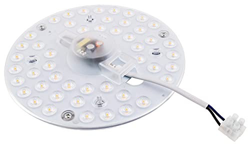 McShine - LED Modul Umrüstsatz für Deckenleuchten und Wandleuchten | Magnethalterung, Ø18cm, 24W, 2.200 lm, warmweiß, 3000K, step-dimmbar