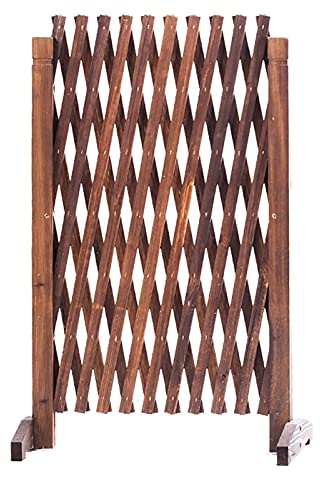CHALKE Wood Lattice Fence Extension Garden Fence Animal Barrier, Lawn Balcony Garden Decoration Board Christmas Tree Fence/Telescopic Partition Decoration (Size : H120xL210cm)