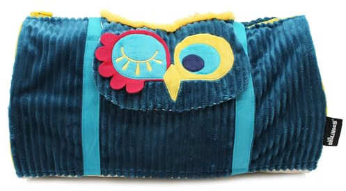 Les Déglingos - Sac Week-End Polochon Voyage - Astros Le Hibou - Voyages, Bébé et Puériculture - Ideal Vacances pour Fille et garçon - 48 CM - Bleu/Astros Le Hibou