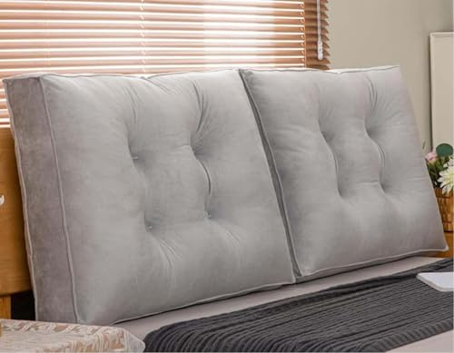 Almohada de lectura Suave 60/80/90/70/100cm Cabecera Cojín Cómodo Sofá Cojín de Lectura , Almohada Apoyo Respaldo Lumbar, Desmontable Cojín Grande de Pared, para Cama Sofá Silla(Color 3,60x55cm/23.6x2