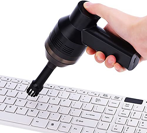 Aladeno Aspirateur de Bureau Mini Aspirateur à Clavier Rechargeable à Main Mini Puissant Nettoyeur de Poussière de Miettes de Bureau pour Ordinateur Machine à Coudre Ordinateur