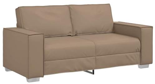 vidaXL Tvåsitssoffa Cappuccino 180 cm Konstläder