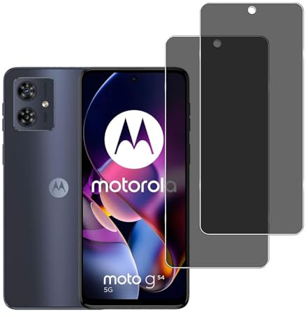 YIFNTANG [2 Pezzi Privacy Pellicola Protettiva per Motorola Moto G14/G54,Durezza 9H,Antigraffio,Anti-spy Privacy Protezione Schermo in Vetro Temperato per Motorola Moto G14/G54