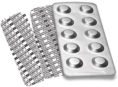 120 tabletas de reactivo PoolLab para fotómetro para medir: cloro libre y valor de pH en el agua de la piscina - 60 x DPD1 y 60 x Phenol Red - También adecuado para otros fotómetros de mano (120)