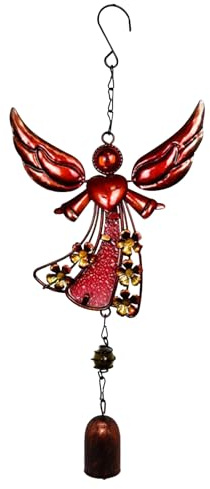 yuchdzexu Campanas de Viento de ángel para Exteriores, campanillas de Viento Decorativas de ángel, Figura con alas Relajante Sonido Fuerte Recuerdo para jardín, Patio, Porche, Patio