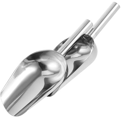 Cabilock 2piezas Raspador De Hielo De Acero Inoxidable Cucharas De Hielo De Acero Inoxidable Para Servir Congeladores y Bares