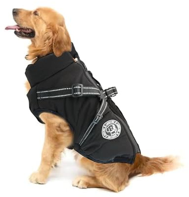 Manteau Chien imperméable Hiver,Manteau Chien avec Harnais,Manteaux d'hiver pour Chiens