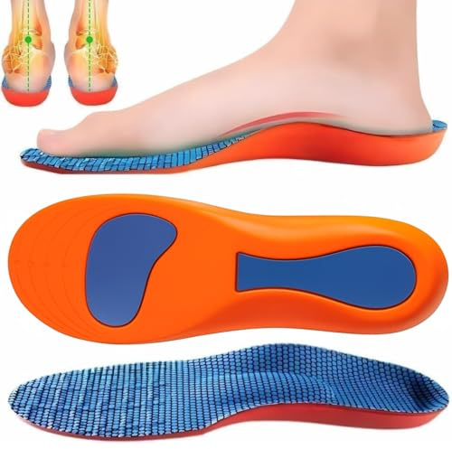 Plantar Fasciitis Heavy Duty Orthotic Support Insoles - 220+ LBS Arch Support,Relieve Flat Feet,Heel Pain,Overpronation,Shock Absorbing and Breathable Insoles,Orthopedic Insole (Medium (EU 41-42)