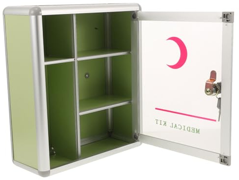 Cabilock Boîte Pharmacie Murale Sécurisée pour Maison Rangement Médicaments Facile et Accès Confidentiel Armoire Compacte pour Voyages et Usage Familial