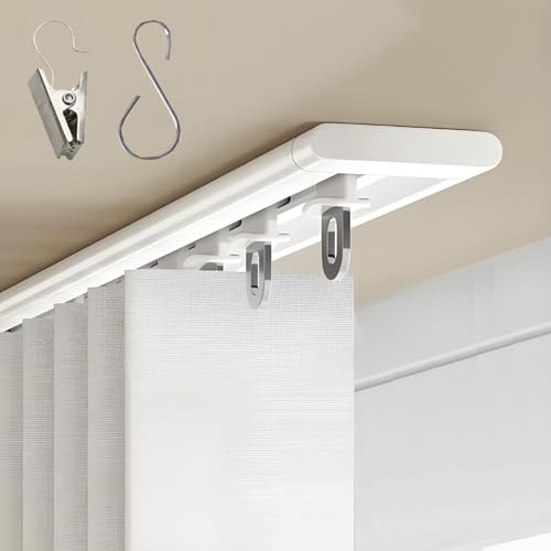 Justerbar ultratunn ain-stång 100–500 cm tung du aluminium med klämmor och hoo perfekt för balkonger och Lar Slish vit champagne h (15 fot)