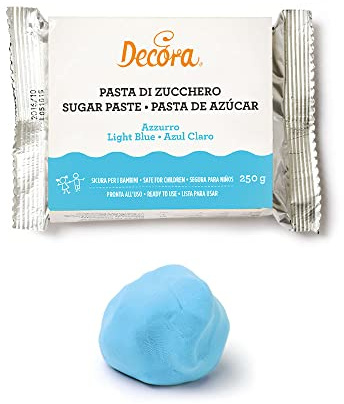 Decora 0310214 Pasta De Azúcar Azul 250 G No E171