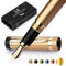 Wordsworth & Black Primori Füllfederhalter-set [Atemberaubendes Gold]; Mittlere Feder, Geschenketui, 24 Tintenpatronen, Nachfüllkonverter, Journaling, Kalligraphie, Stifte Für Glattes Schreiben