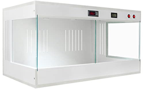 Terrarium für Reptilien aus Glas – idealer Lebensraumkäfig für Eidechse, Schlange, Bartagama, Panoramaglas für optimalen Komfort und Wärme, Futterbox für Haustiere für ultimative Pflege