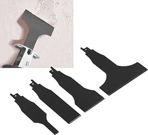 Reciprocating Saw Scraper Blade Set, Multifunctional High Carbon Steel Removing Cleaning Blades, Heavy Duty Scraping Saber Tools Set, for Tile Cleaning Walls Putty Removal