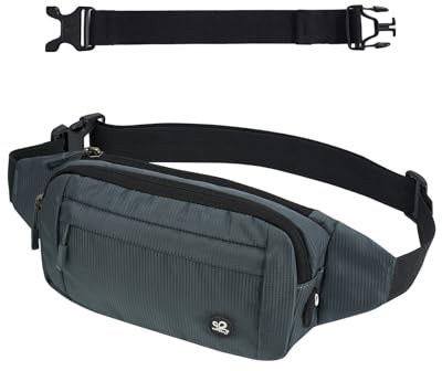 WATERFLY Bauchtasche Hüfttasche Herren Damen: Klein Gürteltasche Sport Bum Hip Bag Männer Frauen Waist Fanny Pack mit Verlängerungsgurt für Reise Wandern Hundetraining Outdoor Königsblau