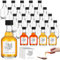 YFNVH 24 Pack 50 ml Glass Maple Syrup Bottles with Loop Handle Mini Clear Syrup Bottles Bulk Small Reusable Jars Container with Black Lids and Stickers for Sauce Milk Juice Oil Gift, 1.7 oz