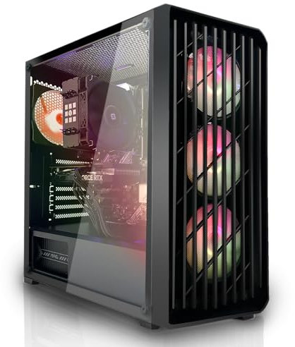 SYSTEMTREFF Gaming PC AMD Ryzen 7 5700X 8x4.6GHz | Nvidia RTX 5060 8GB DX12 | 1TB M.2 NVMe | 32GB DDR4 RAM | Windows 11 | WLAN Desktop Computer Rechner für Gamer, Zocker & Streamer