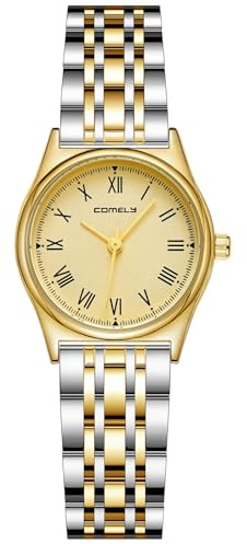 CIVO Reloj Mujer Dorado Pequeño: Acero Inoxidable Elegante - Vintage Relojes de Pulsera Analogico de Cuarzo Números Romanos Clásicos