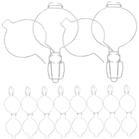 Toyvian 10 clips de sellado de acero inoxidable para tarros de conservas, ganchos de alambre para tarros de miel, abrazaderas de alambre de metal compactas y ligeras para cocinas seguras