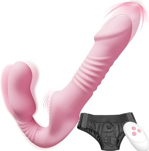 Dildo Doble Cinturones Vibradores, Arneses Sexuales, Vibrador Clitoris Punto G Dildo Anal, Consolador Mujer Lesbianas, Doble Penetración en Vibradorador Mujer Juguetes Eróticos para Pareja Sexuales