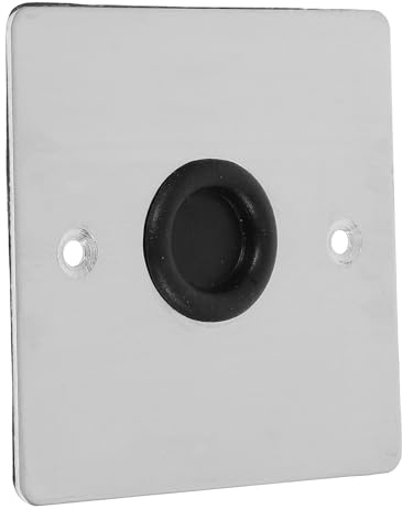 LIFKOME Placa de Pared Ciega de Acero Inoxidable 86mm Salida para Cables, Cubierta Metálica para Enchufes, Protección Segura para Tomacorrientes, Uso Residencial y Comercial