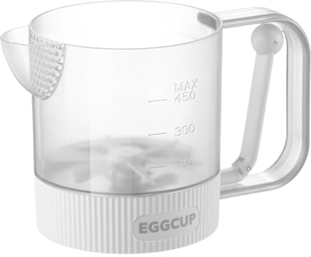 Batteur d'oeufs - Gobelet à œufs manuel à pression semi-automatique | Mélangeur alimentaire à prix - pour cuisine, bar, maison, café, boissons avec mousse