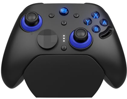NYXI Imperial PC Gaming Controller with Adjustable Tension TMR Joysticks (Zero Drift), Interchangeable ABXY Buttons for PC/Switch Layouts, Dual-Mode Hall Triggers, 1200mAh Battery & Charging Dock – Compatible with PC, Switch, Android, TV