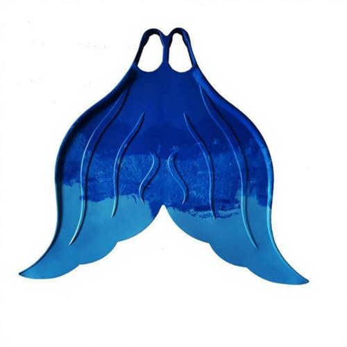 QSTDGVPW Diving Fins Swim Monofin Flexible Rubber Mermaid Adaptable Performance Suitable for Adult Pool Beach Outdoor Training , Fantasy Blue , S