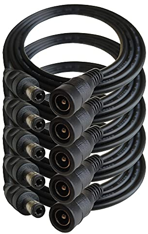 DZYDZR DC 12 V förlängningskabel nätkabel 5,5 x 2,1 mm hålkontakt hane till hona 22 AWG koppartråd för CCTV-kamera 5 x 2 m